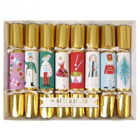 NWT - Meri Meri Nutcracker Tale Party 8 Embellished Festive Crackers - Picture 1 of 4